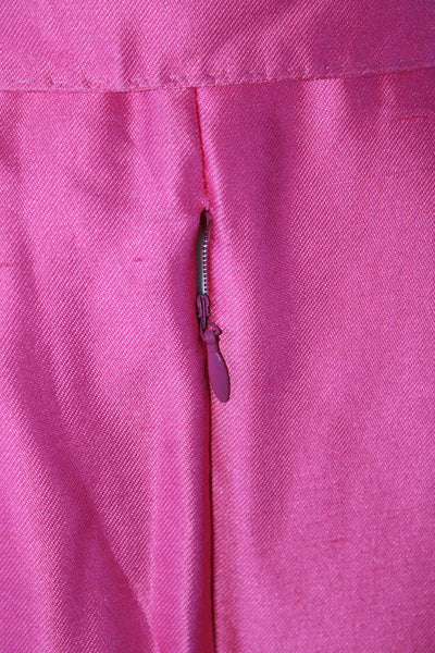 Max Mara Womens Notched V-Neck Cap Sleeve Knee Length Sheath Dress Pink Size 10