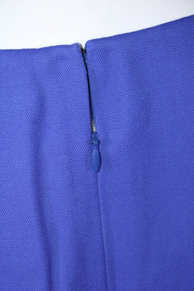 Carolina Herrera Womens 3/4 Sleeve Round Neck Pencil Dress Royal Blue Size 10