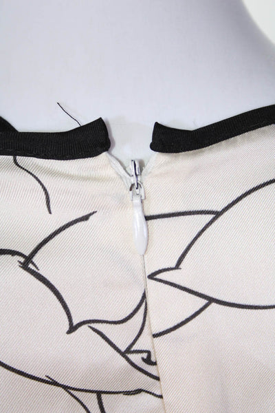 Seventy Womens Silk Floral Print V-Neck Sleeveless Maxi Dress Beige Size 42