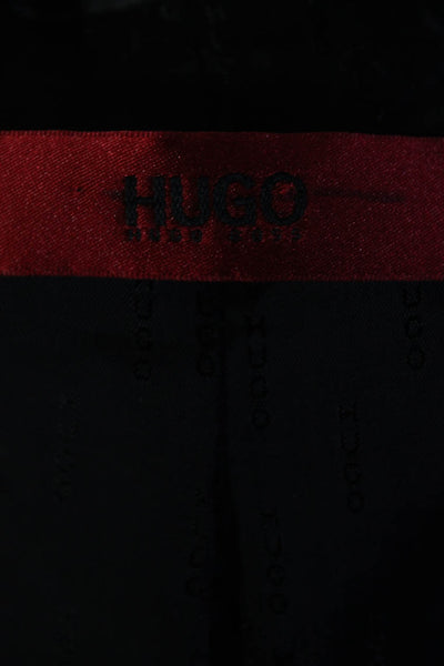Hugo Hugo Boss Mens Striped Astro Hill Blazer Jacket Gray Wool Size 40 Long