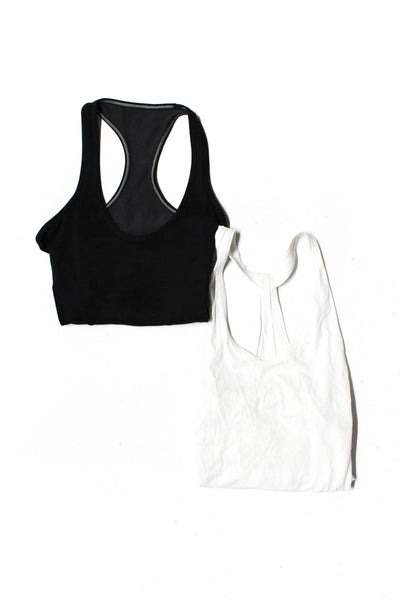 Lululemon Womens Sleeveless Racerback Scoop Neck Tanks White Black Size S Lot 2