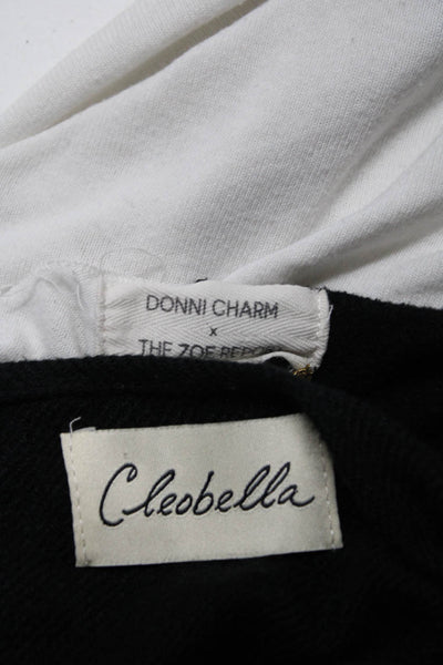 Cleobella Donni Charm Womens Tight Knit Open Shawls Black White Size O/S Lot 2