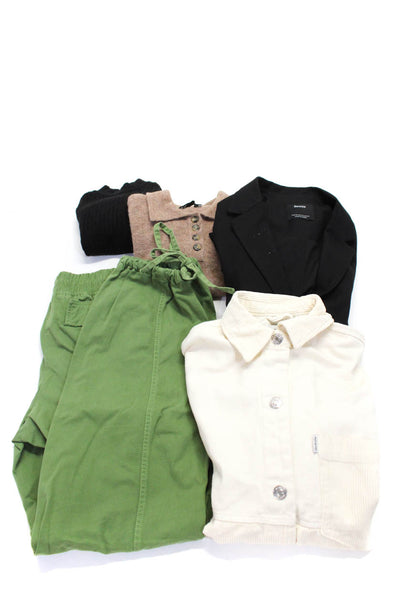 Bershka Zara Womens Blazer Jackets Sweaters Pants Black Green XS Small Lot 5