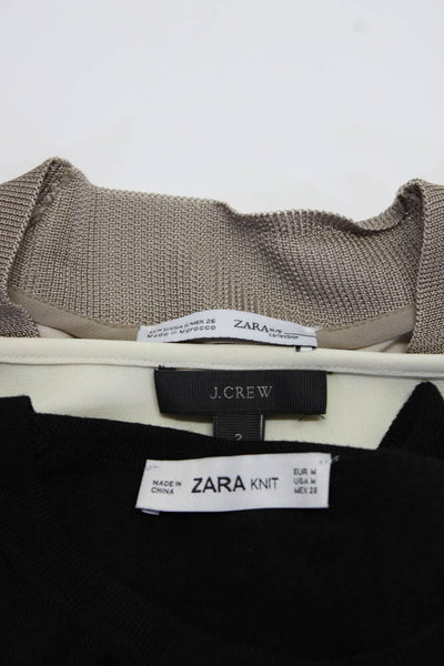 Zara J Crew Womens Short Sleeve Sweater Top Blouse Size 2 Small Medium Lot 3