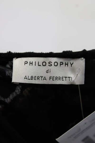 Philosophy di Alberta Ferretti Womens Burnout Velvet Maxi Dress Black Size S