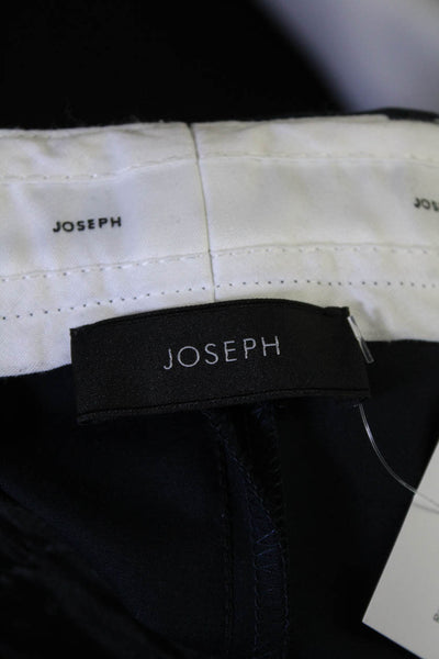 Joseph Womens Cotton Hook & Eye Straight Leg Dress Pants Navy Size EUR40