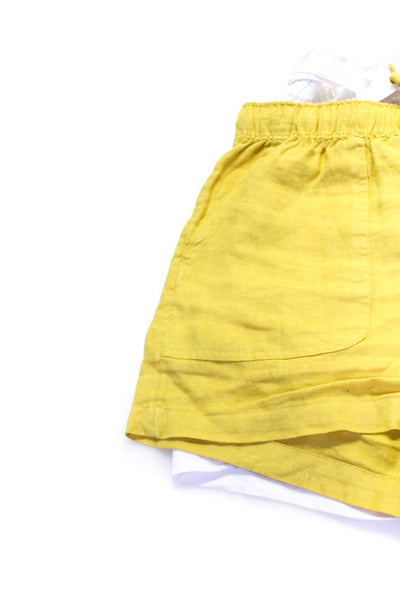 Chelsea & Theodore C&C California Womens Short Shorts Yellow White Small Lot 2