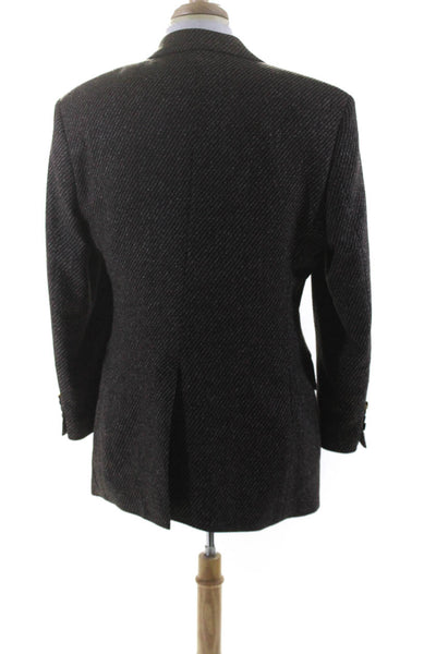 Hugo Boss Men's Long Sleeves Lined Three Button Jacket Black Size 42