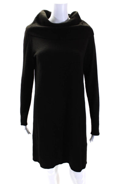 Zara Asos Womens Metallic Turtleneck Mini Sweater Dress Black Size 4 Medium Lot2