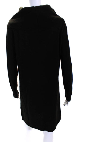 Zara Asos Womens Metallic Turtleneck Mini Sweater Dress Black Size 4 Medium Lot2