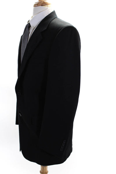 Austin Reed Mens Two Button Blazer Jacket Black Wool Size 40 Regular