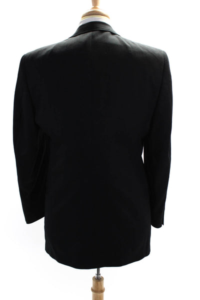Austin Reed Mens Two Button Blazer Jacket Black Wool Size 40 Regular