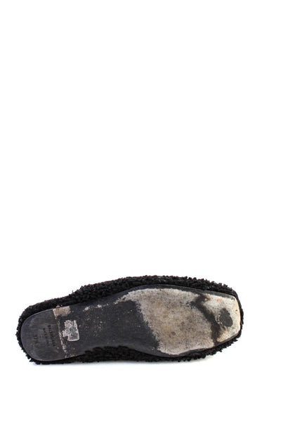 Balenciaga Womens Slide On Slippers Black Size 37.5 7.5