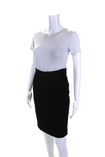 Agnes B Womens Jersey Knit Zip Up High Rise Pencil Skirt Black Size S