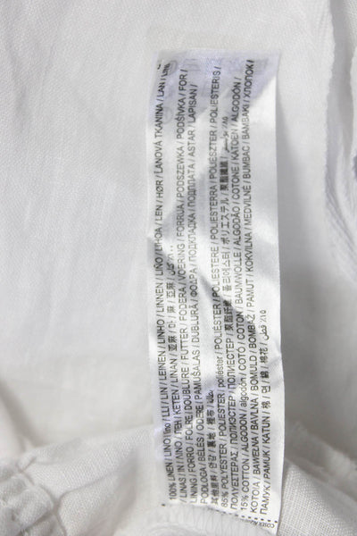 MNG Rag & Bone Womens Linen Drawstring Tapered Pants White Size S 4 Lot 2
