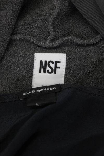 Club Monaco NSF Womens Short Sleeve Pullover Blouse Jacket Blue Size M L Lot 2