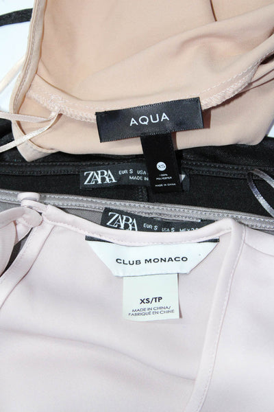 Zara Club Monaco Aqua Womens Spaghetti Strap Cowl Blouse Gray Size S XS Lot 4