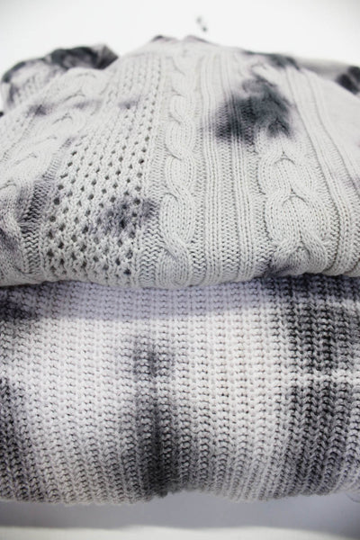 six/fifty Sans Souci Womens Cotton Tie Dye Sweater Top Gray Size M S Lot 2