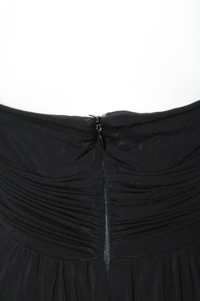 Kay Unger Womens Black Halter Sleeveless Drape Detail Mini Dress Size 6