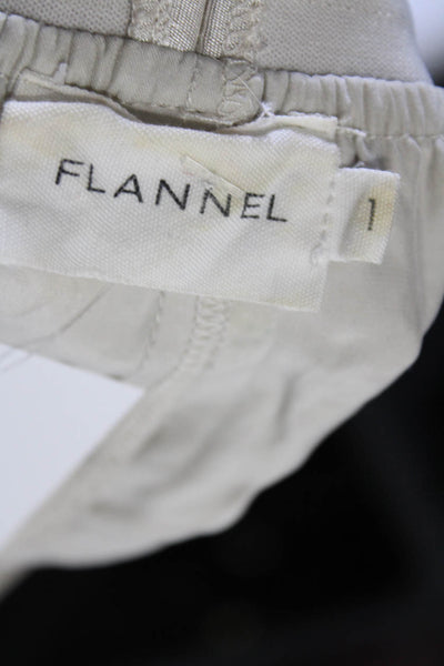 Flannel Women's Elastic Waist Ruffle Hem Silk Short Gray Size P