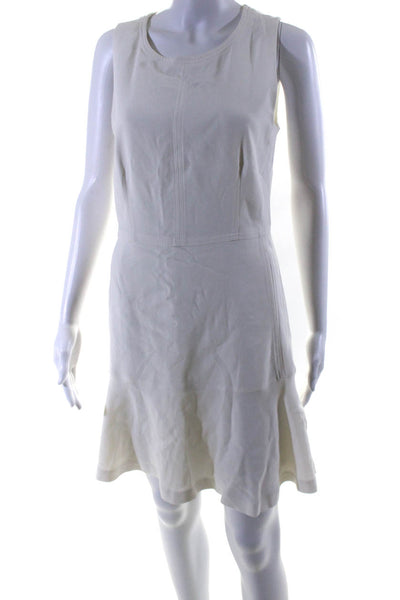 A.L.C. Barneys New York Womens Sleeveless A Line Knee Length Dress Ivory Size 8