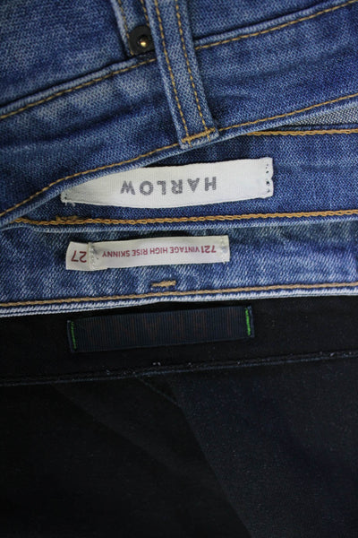 Zara Levis 18th Amendment Womens Jeans Black Blue Cotton Size 27 26 Lot 3