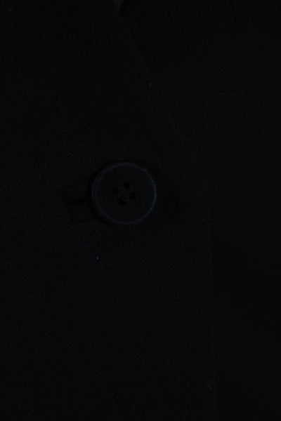 Helmut Helmut Lang Womens Buttoned V-Neck Long Sleeve Blazer Black Size 4