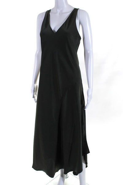 Allsaints Womens V-Neck Sleeveless Pullover Maxi Slip Dress Green Size M