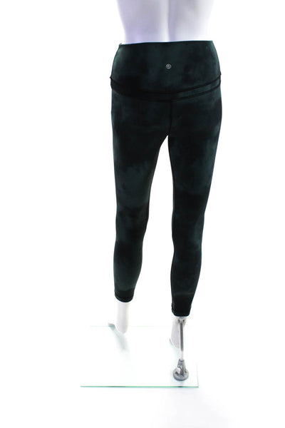 CRZ Yoga Womens Tie-Dye Print Mid-Rise Active Capri Leggings Gray Black Size S