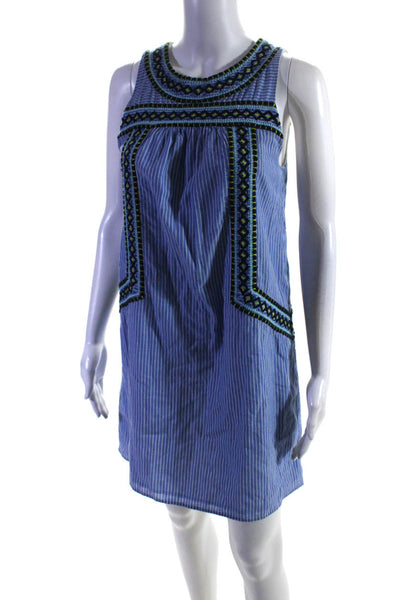 Vineyard Vines Womens Cotton Striped Print Lined Mini Tank Dress Blue Size XS