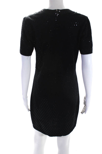 St. John Evening By Marie Gray Womens Santana Knit Sheath Dress Black Size 4