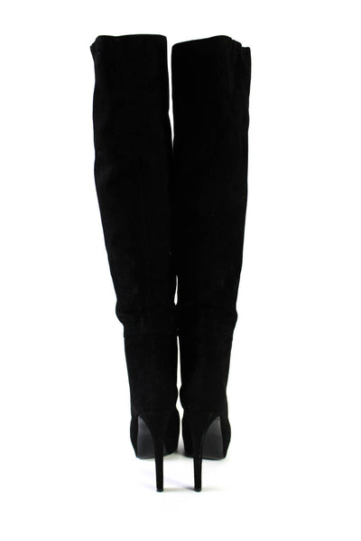 Alexander McQueen Womens Platform Stiletto Tall Boots Black Suede Size 36.5 6.5