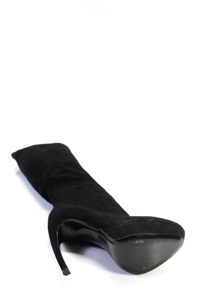 Alexander McQueen Womens Platform Stiletto Tall Boots Black Suede Size 36.5 6.5