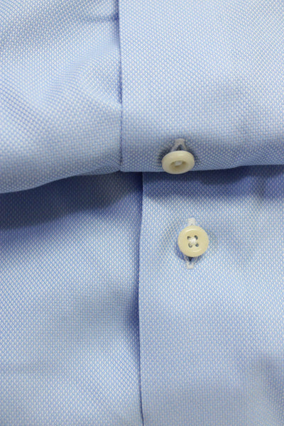 David Donahue Mens Long Sleeve Button Up Shirt Blue Size 16 17 Lot 2
