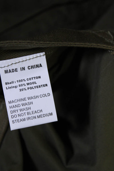 Naval Clothing Factory Women's Sleeveless Pockets Full Zip Vest Green Size L