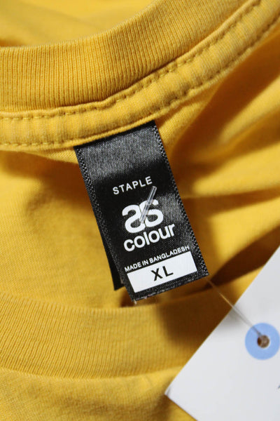 AS Colour Staple Womens Graphic Print Short Sleeve Tee Shirt Yellow Size XL