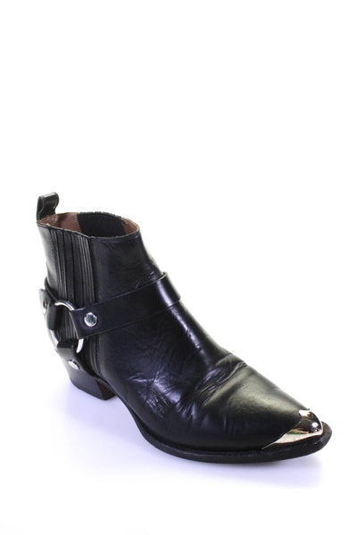 Frye Womens Pleated Elastic Slip-On Cuban Heels Western Boots Black Size 10