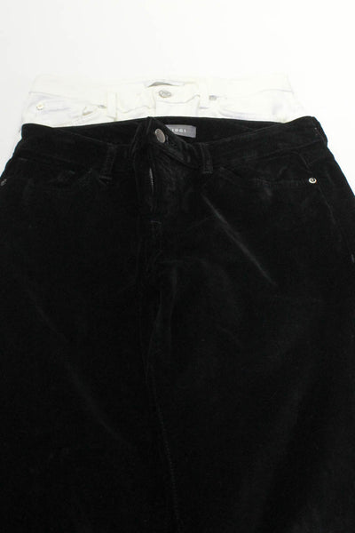 DL1961 7 For all Mankind Womens Cotton Skinny Jeans Black White Size 28 Lot 2