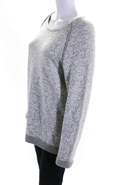 Joie Womens Long Sleeves Crew Neck Sweater Gray White Wool Sze Medium