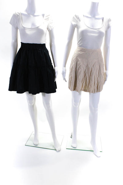 Maeve Anthropologie J Crew Womens Skirts Black Beige Size Medium 6 Lot 2