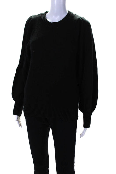 525 America Womens Black Crew Neck Long Sleeve Pullover Sweater Top Size M