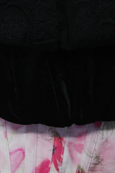Bardot Zara Womens Floral Print Textured Corset Blouse Tops Pink Size S 6 Lot 3