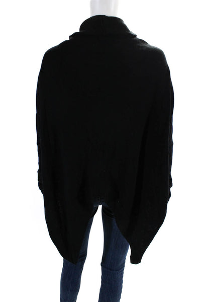 Helmut Lang Womens Oversized Turtleneck Tie Front Sweater Black Size Medium