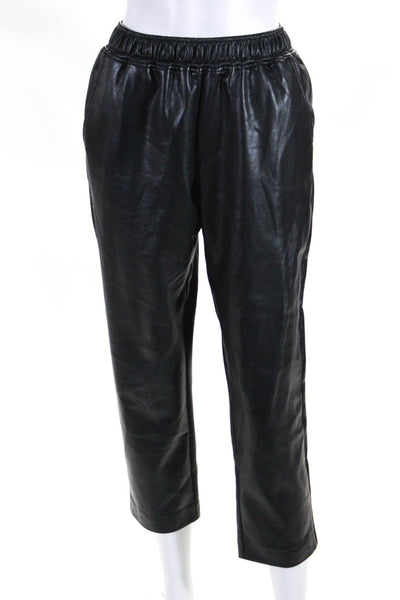 R Label The Reset Womens Faux Leather Slim Leg Pants Black Size Small
