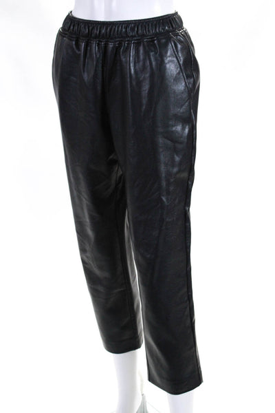 R Label The Reset Womens Faux Leather Slim Leg Pants Black Size Small