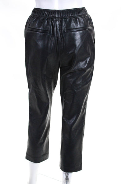 R Label The Reset Womens Faux Leather Slim Leg Pants Black Size Small