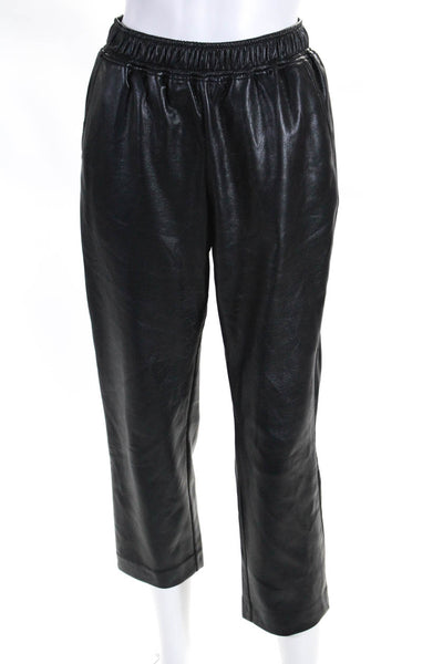 R Label The Reset Womens Faux Leather Pull On Pants Black Size Small