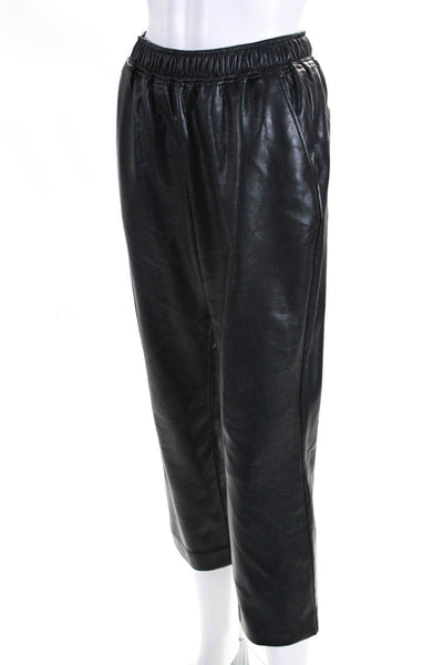 R Label The Reset Womens Faux Leather Pull On Pants Black Size Small
