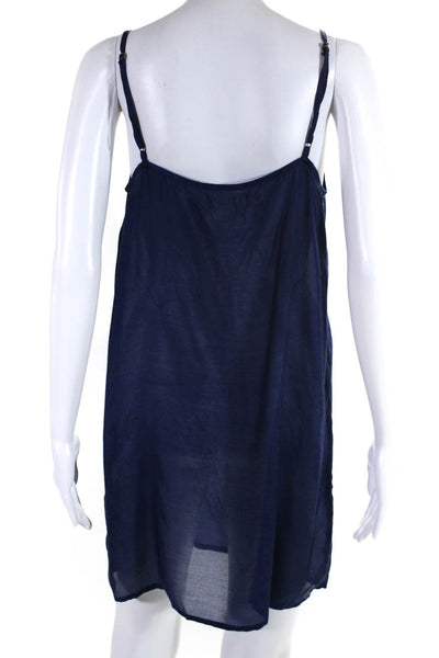 Velvet by Graham & Spencer Womens Sequined A Line Dress Navy Blue Size Medium