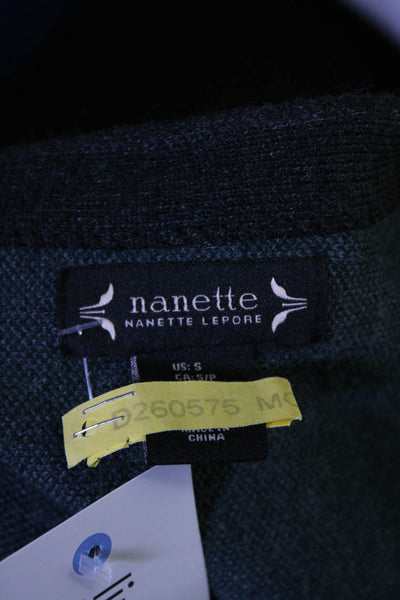 Nanette Lepore Womens Two Toned Zipper Hem Long Sleeve Knit Top Gray Size S
